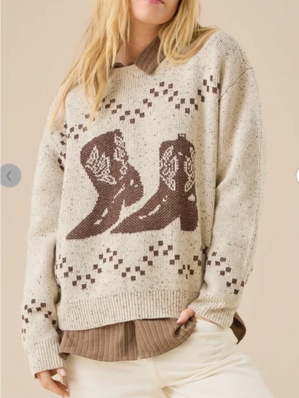 Altar'd State Cowboy Boot Sweater